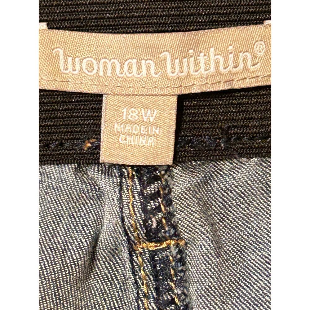 Woman Within 18W Stretchy Straight Leg Denim Jeans Excellent Condition - Picture 7 of 11